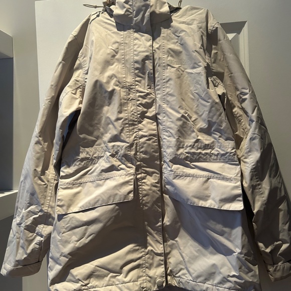 Mountain Warehouse Glacial Extreme Long Waterproof Jacket Size 8 Beige - Picture 3 of 7
